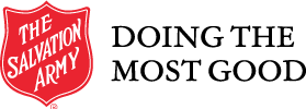 The Salvation Army Red Shield Logo Next To The Words Doing The Most Good