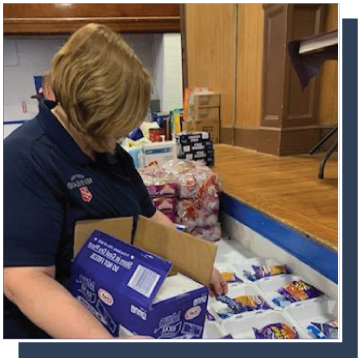 A picture of Salvation Army volunteers at work